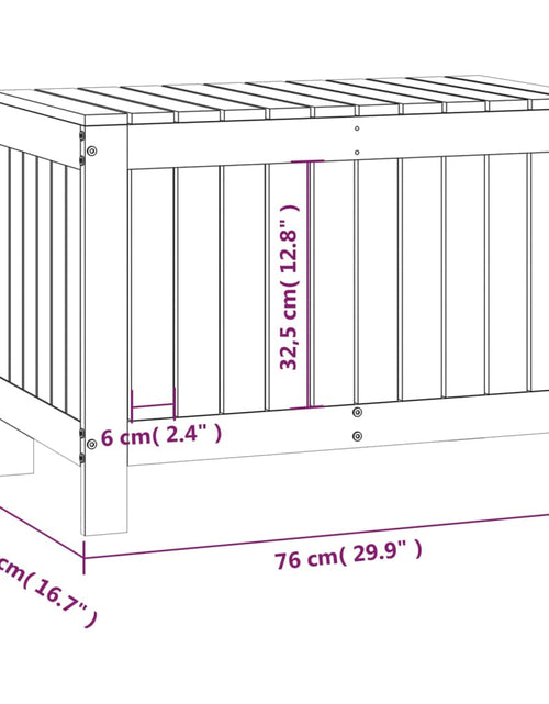 Încărcați imaginea în vizualizatorul Galerie, Cutie depozitare grădină, negru, 76x42,5x54 cm, lemn masiv pin - Lando
