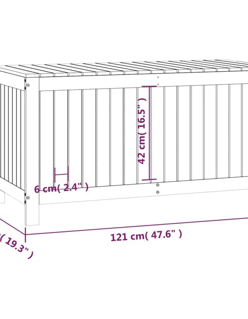 Încărcați imaginea în vizualizatorul Galerie, Cutie depozitare grădină, maro miere, 121x55x64 cm, lemn pin - Lando
