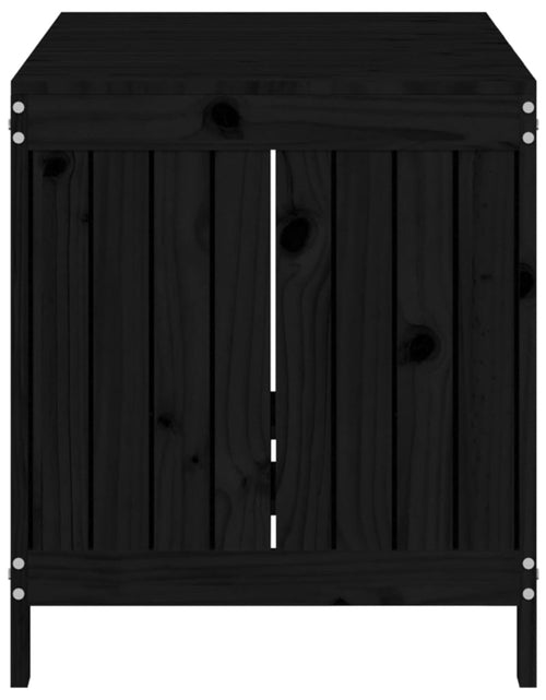 Încărcați imaginea în vizualizatorul Galerie, Cutie de depozitare grădină, negru, 121x55x64 cm lemn masiv pin - Lando
