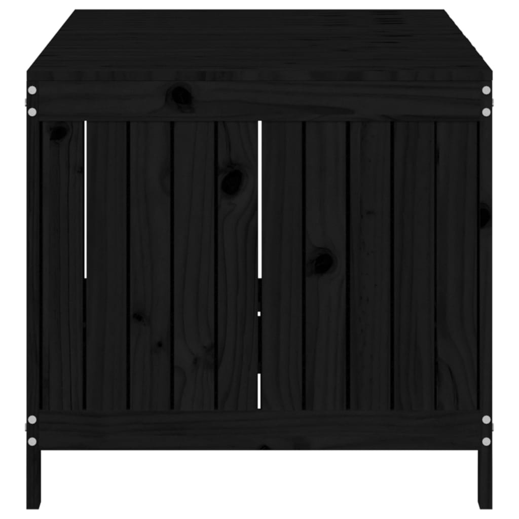 Cutie de depozitare grădină, negru, 147x68x64 cm lemn masiv pin - Lando
