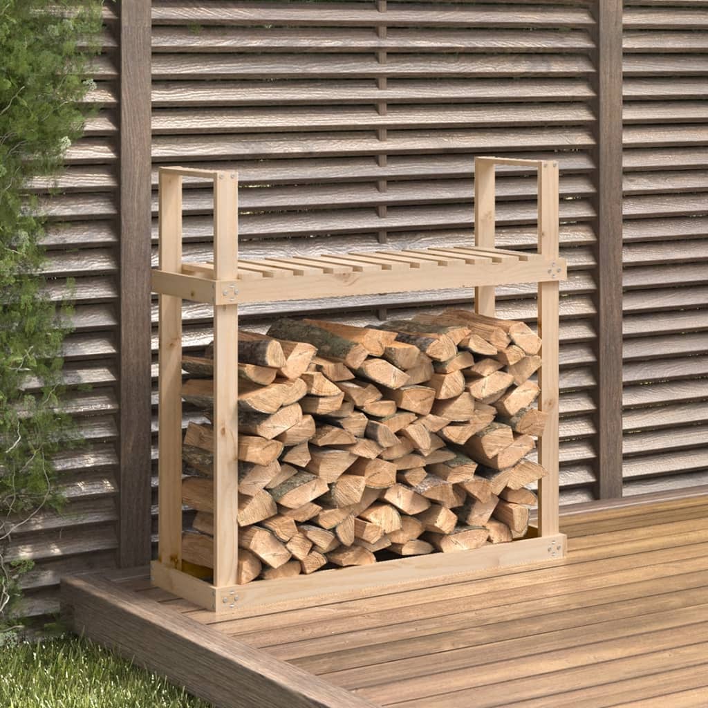 Rastel pentru lemne de foc, 110x35x108,5 cm, lemn masiv de pin Lando - Lando