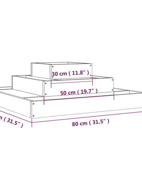 Загрузите изображение в средство просмотра галереи, Jardinieră, alb, 80x80x27 cm, lemn masiv de pin Lando - Lando
