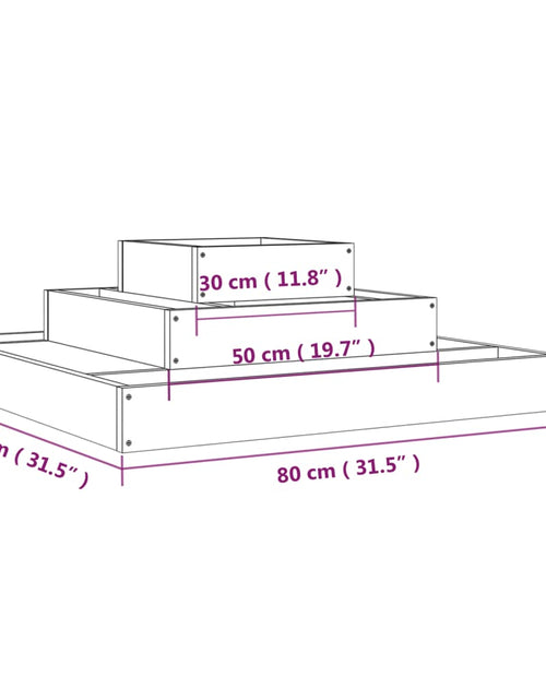 Загрузите изображение в средство просмотра галереи, Jardinieră, 80x80x27 cm, lemn masiv douglas Lando - Lando
