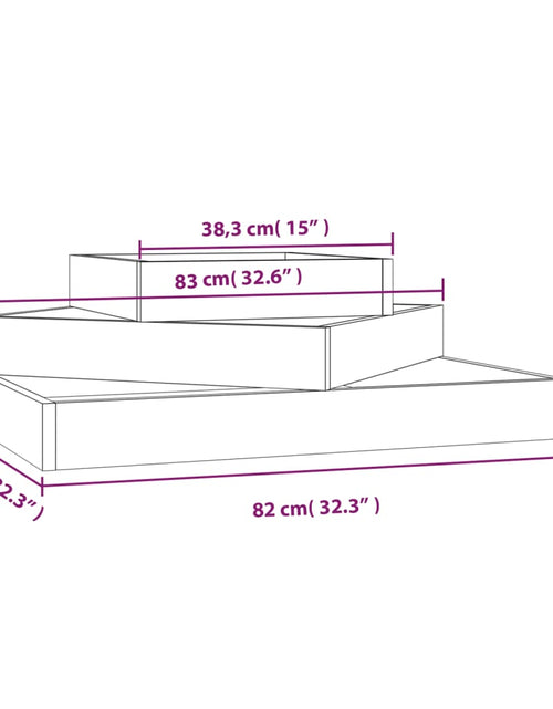 Загрузите изображение в средство просмотра галереи, Jardinieră, alb, 83x83x27 cm, lemn masiv de pin Lando - Lando
