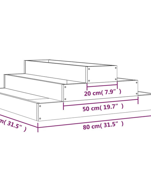 Загрузите изображение в средство просмотра галереи, Jardinieră, 80x80x27 cm, lemn masiv de pin Lando - Lando
