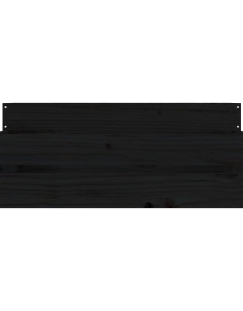 Încărcați imaginea în vizualizatorul Galerie, Jardinieră, negru, 78x78x27 cm, lemn masiv de pin Lando - Lando
