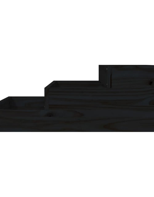 Загрузите изображение в средство просмотра галереи, Jardinieră, negru, 78x78x27 cm, lemn masiv de pin Lando - Lando
