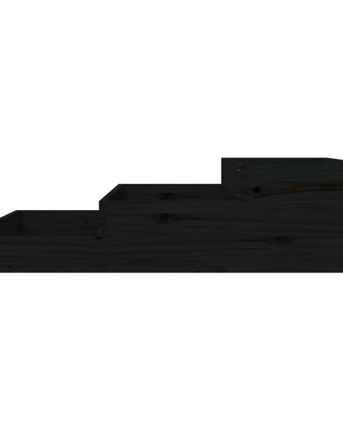 Încărcați imaginea în vizualizatorul Galerie, Jardinieră, negru, 107x107x27 cm, lemn masiv de pin Lando - Lando
