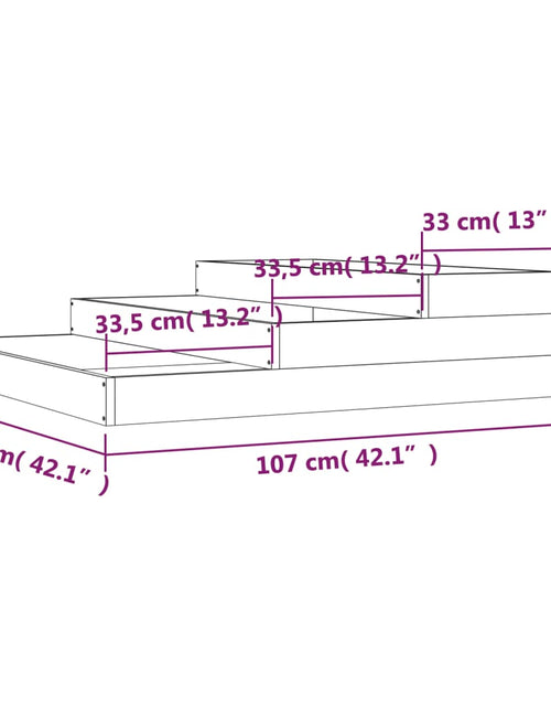 Загрузите изображение в средство просмотра галереи, Jardinieră, 107x107x27 cm, lemn masiv douglas Lando - Lando
