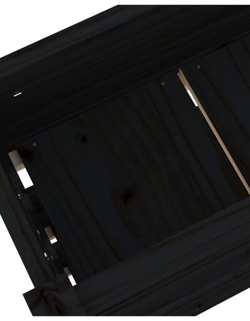 Загрузите изображение в средство просмотра галереи, Jardinieră, negru, 112x25x104,5 cm, lemn masiv de pin Lando - Lando
