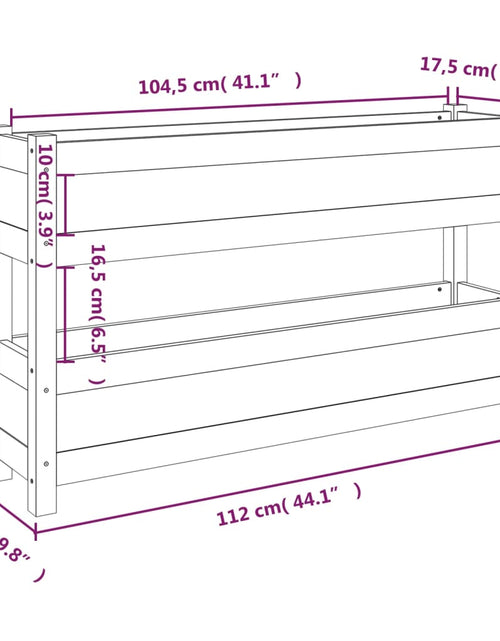 Загрузите изображение в средство просмотра галереи, Jardinieră, 112x25x66 cm, lemn masiv de pin - Lando
