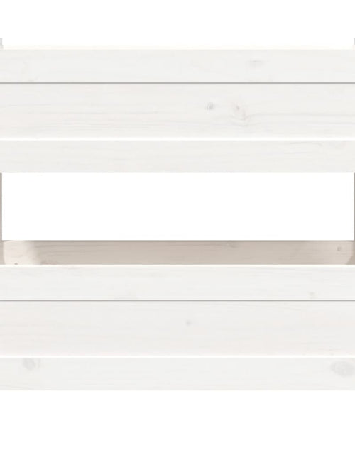 Încărcați imaginea în vizualizatorul Galerie, Jardinieră, alb, 77x25x66 cm, lemn masiv de pin Lando - Lando
