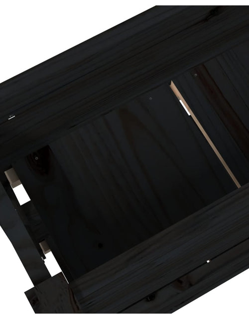 Încărcați imaginea în vizualizatorul Galerie, Jardinieră, negru, 77x25x66 cm, lemn masiv de pin Lando - Lando

