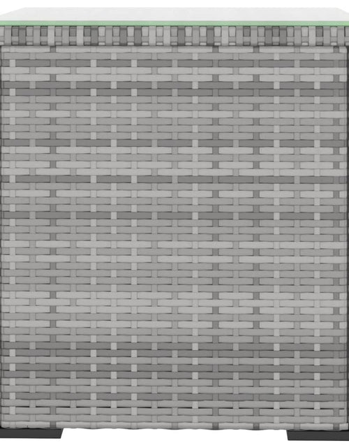 Încărcați imaginea în vizualizatorul Galerie, Masă laterală, gri, 40x37x40,5 cm, poliratan Lando - Lando
