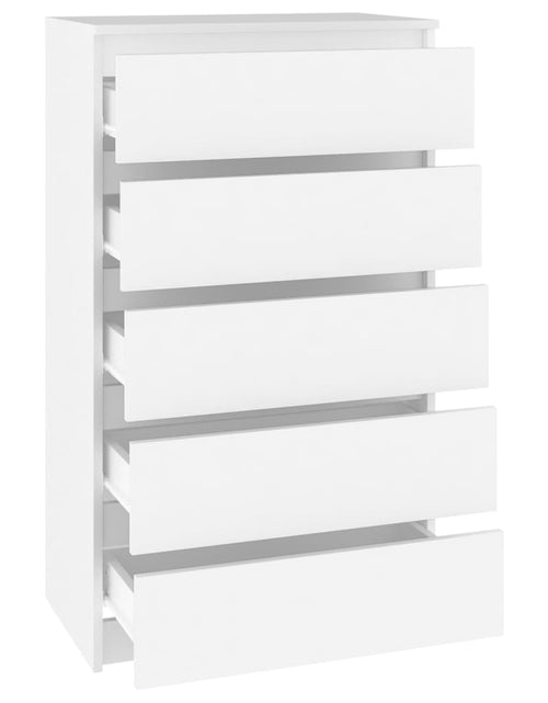 Încărcați imaginea în vizualizatorul Galerie, Dulap cu sertar, alb, 60x36x103 cm, lemn prelucrat - Lando
