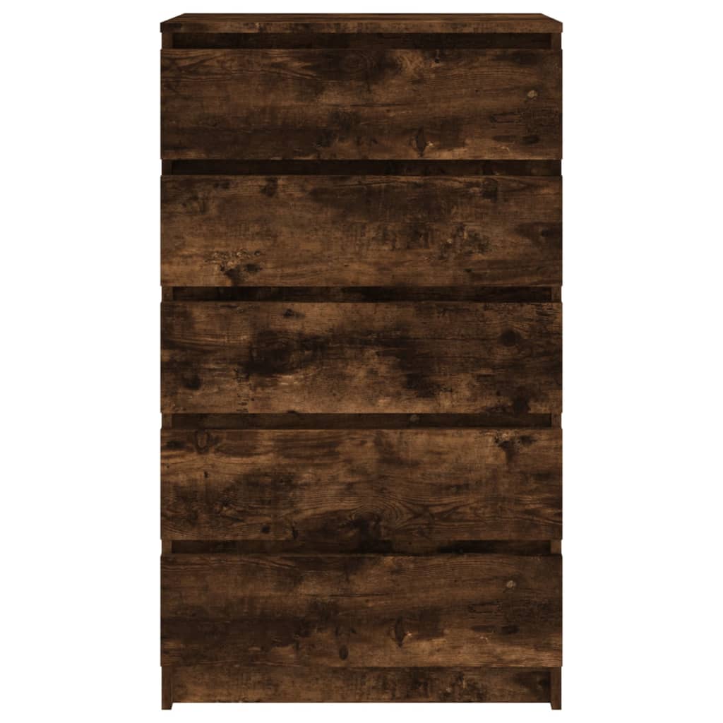 Dulap cu sertar, stejar fumuriu, 60x36x103 cm, lemn prelucrat - Lando