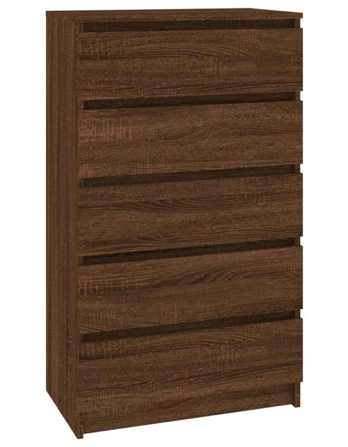 Încărcați imaginea în vizualizatorul Galerie, Dulap cu sertar, stejar maro, 60x36x103 cm, lemn prelucrat - Lando
