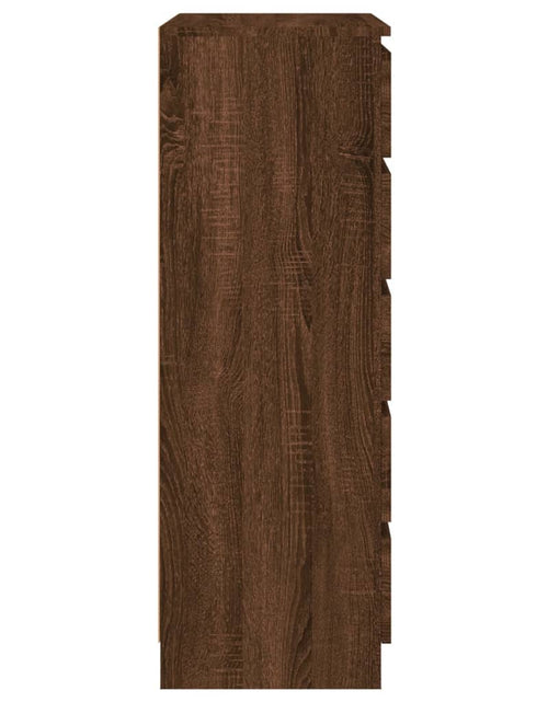 Încărcați imaginea în vizualizatorul Galerie, Dulap cu sertar, stejar maro, 60x36x103 cm, lemn prelucrat - Lando
