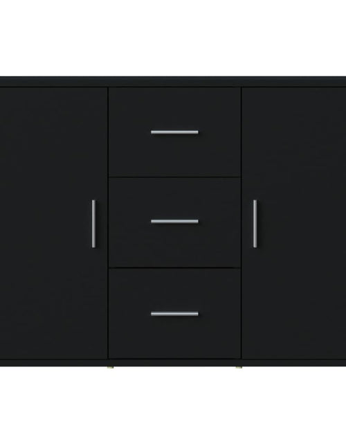 Încărcați imaginea în vizualizatorul Galerie, Servantă, negru, 91x29,5x65 cm, lemn prelucrat Lando - Lando
