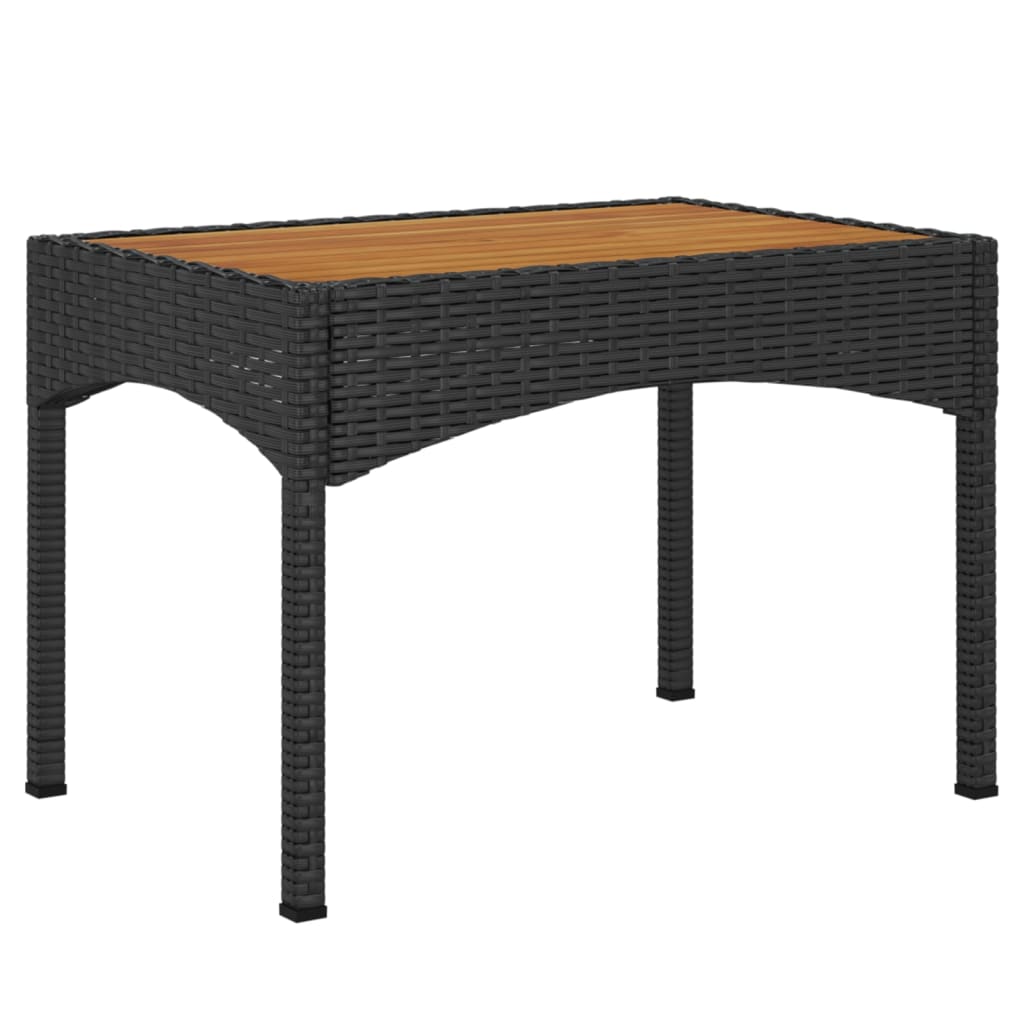 Set mobilier de grădină cu perne, 3 piese, negru, poliratan Lando - Lando