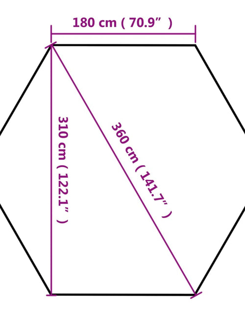 Încărcați imaginea în vizualizatorul Galerie, Foișor pliabil hexagonal pop-up gri taupe 3,6x3,1 m 220g/m² Lando - Lando
