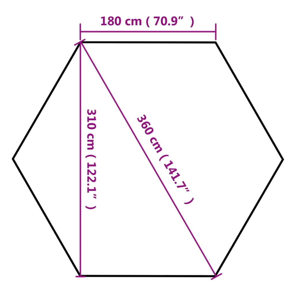 Foișor pliabil hexagonal pop-up gri taupe 3,6x3,1 m 220g/m² Lando - Lando