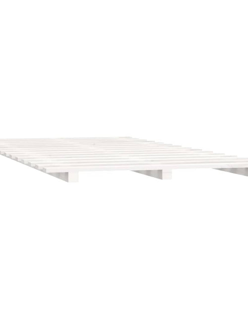 Încărcați imaginea în vizualizatorul Galerie, Cadru de pat, alb, 90x200 cm, lemn masiv de pin - Lando

