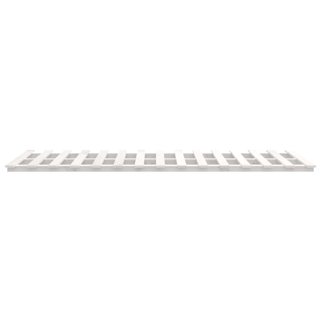 Cadru de pat, alb, 150x200 cm, lemn masiv de pin - Lando