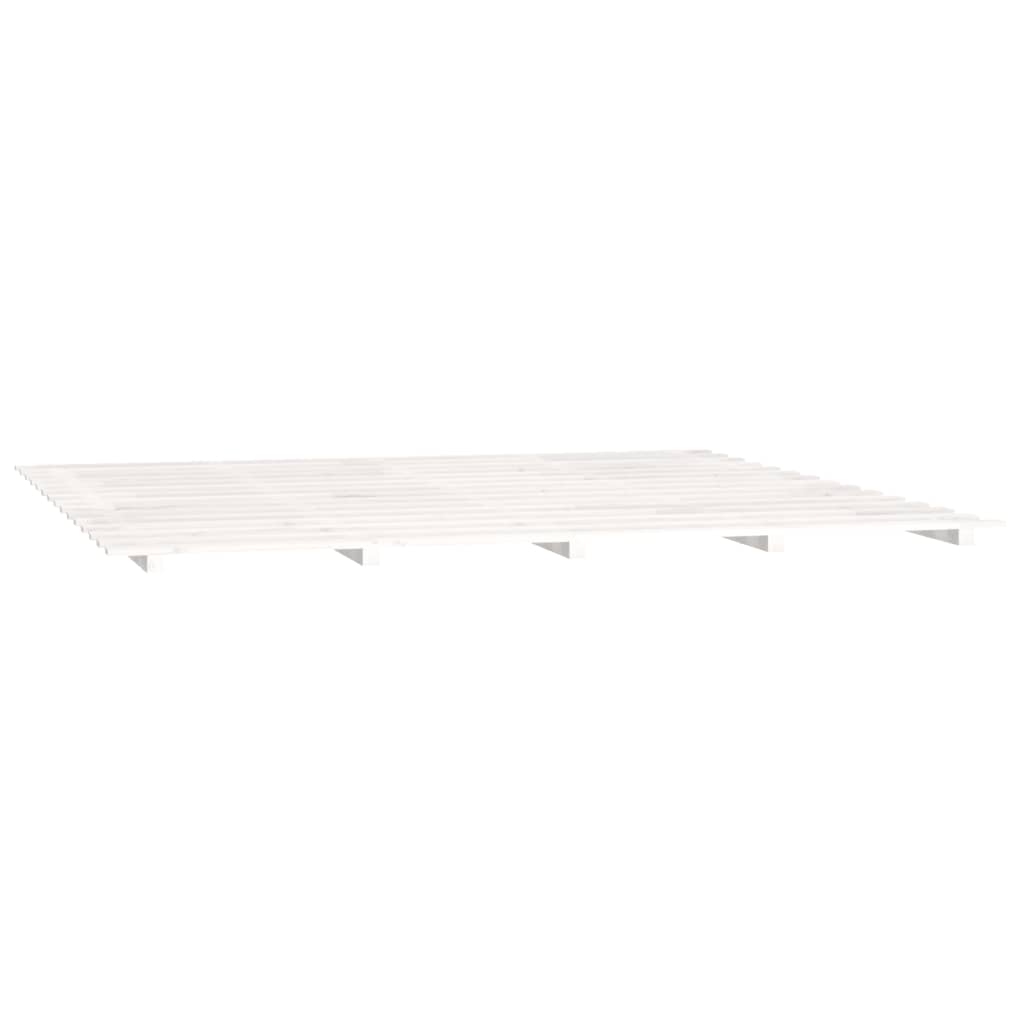 Cadru pat, alb, 180x200 cm, lemn masiv de pin - Lando