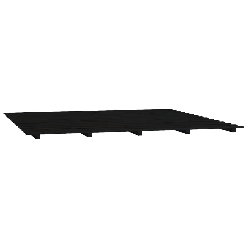 Cadru de pat, negru, 180x200 cm, lemn masiv de pin - Lando