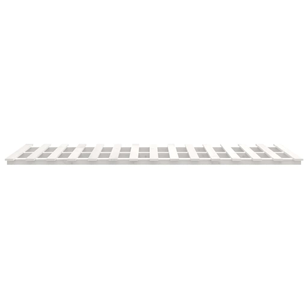 Cadru de pat, alb, 75x190 cm, lemn masiv de pin - Lando