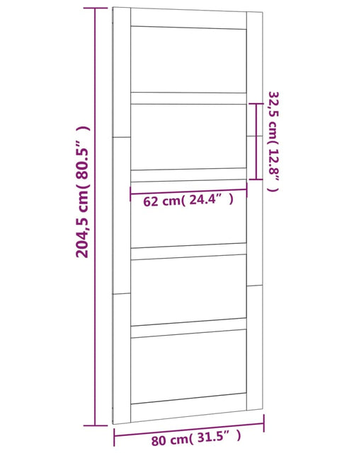 Загрузите изображение в средство просмотра галереи, Ușă de hambar, 80x1,8x204,5 cm, lemn masiv de pin - Lando
