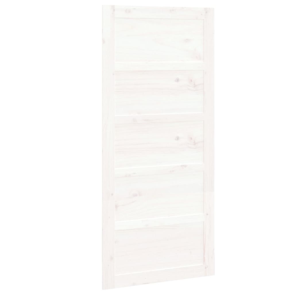 Ușă de hambar, alb, 90x1,8x204,5 cm, lemn masiv de pin - Lando