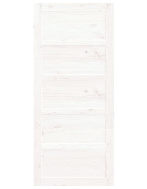 Încărcați imaginea în vizualizatorul Galerie, Ușă de hambar, alb, 90x1,8x204,5 cm, lemn masiv de pin - Lando
