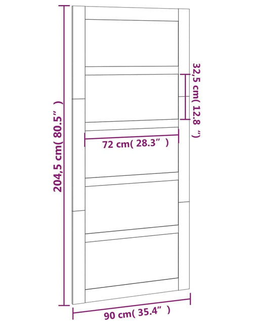 Загрузите изображение в средство просмотра галереи, Ușă de hambar, alb, 90x1,8x204,5 cm, lemn masiv de pin - Lando
