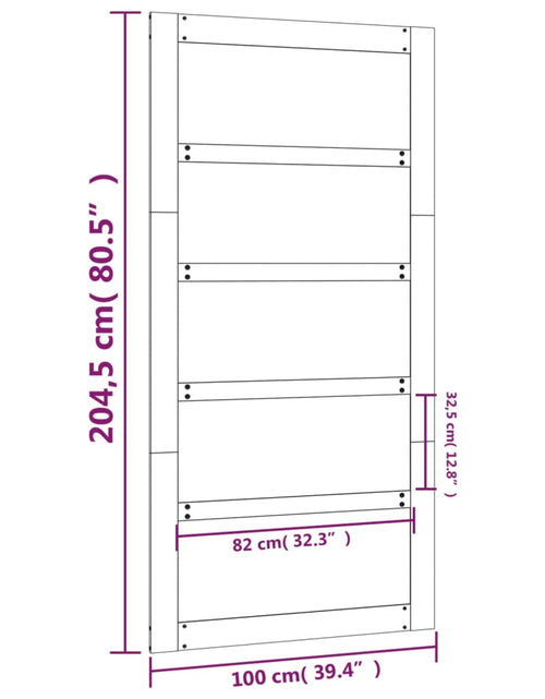 Загрузите изображение в средство просмотра галереи, Ușă de hambar, alb, 100x1,8x204,5 cm, lemn masiv de pin - Lando
