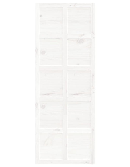 Încărcați imaginea în vizualizatorul Galerie, Ușă de hambar, alb, 80x1,8x214 cm, lemn masiv de pin Lando - Lando

