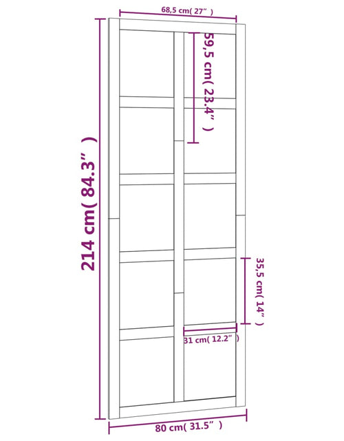 Загрузите изображение в средство просмотра галереи, Ușă de hambar, alb, 80x1,8x214 cm, lemn masiv de pin Lando - Lando

