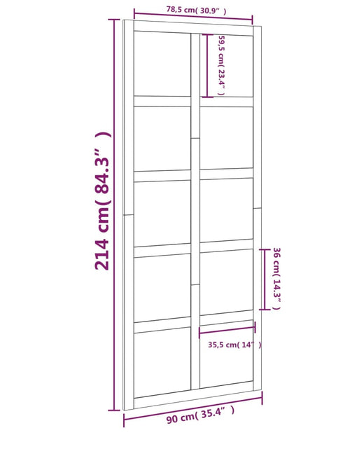 Încărcați imaginea în vizualizatorul Galerie, Ușă de hambar, 90x1,8x214 cm, lemn masiv de pin - Lando
