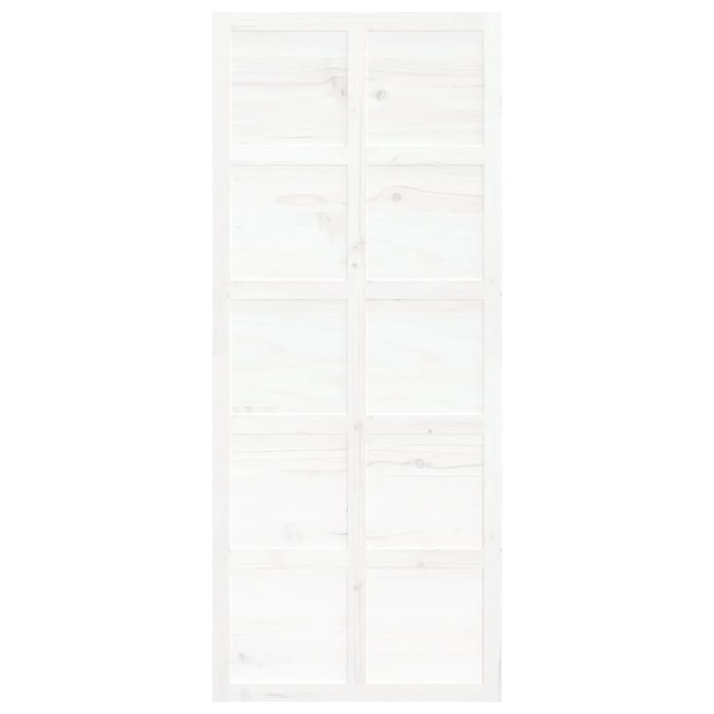 Ușă de hambar, alb, 90x1,8x214 cm, lemn masiv de pin - Lando