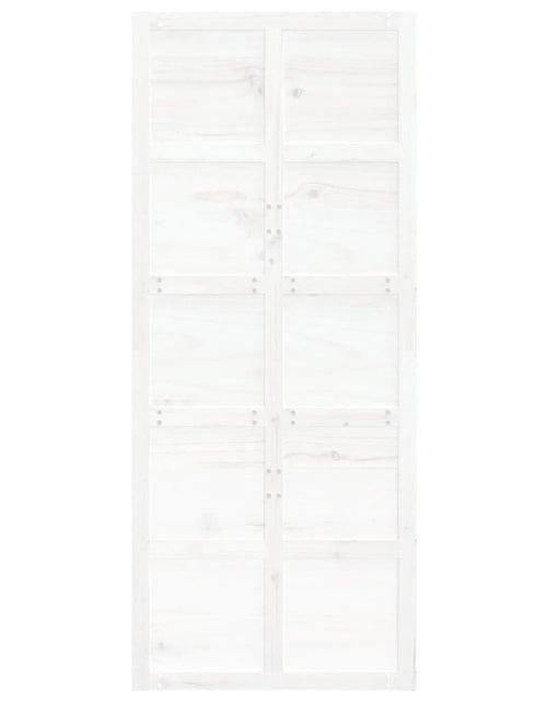 Încărcați imaginea în vizualizatorul Galerie, Ușă de hambar, alb, 90x1,8x214 cm, lemn masiv de pin - Lando
