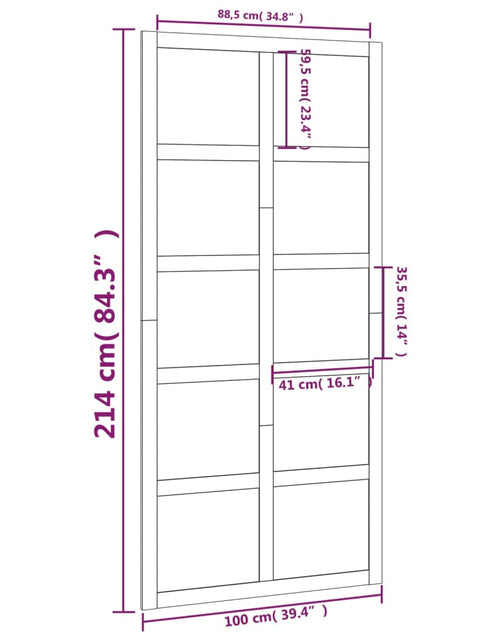 Încărcați imaginea în vizualizatorul Galerie, Ușă de hambar, alb, 100x1,8x214 cm, lemn masiv de pin Lando - Lando
