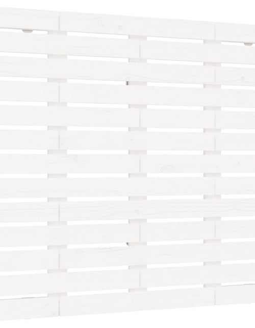 Загрузите изображение в средство просмотра галереи, Tăblie de pat pentru perete, alb, 106x3x91,5 cm, lemn masiv pin - Lando
