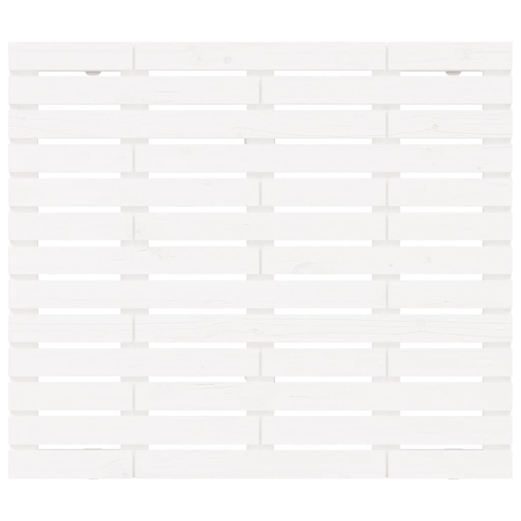 Tăblie de pat pentru perete, alb, 106x3x91,5 cm, lemn masiv pin - Lando