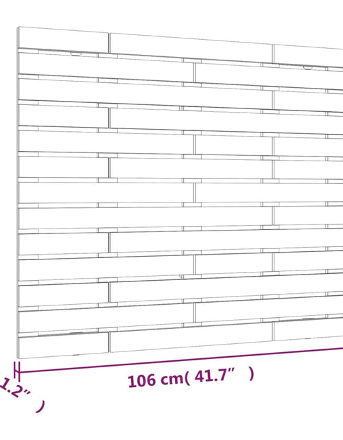 Загрузите изображение в средство просмотра галереи, Tăblie de pat pentru perete, negru 106x3x91,5 cm lemn masiv pin - Lando
