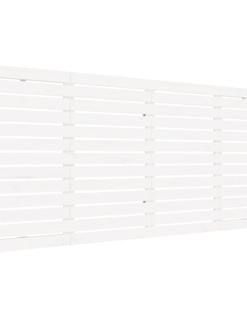 Încărcați imaginea în vizualizatorul Galerie, Tăblie de pat pentru perete, alb, 206x3x91,5 cm, lemn masiv pin - Lando

