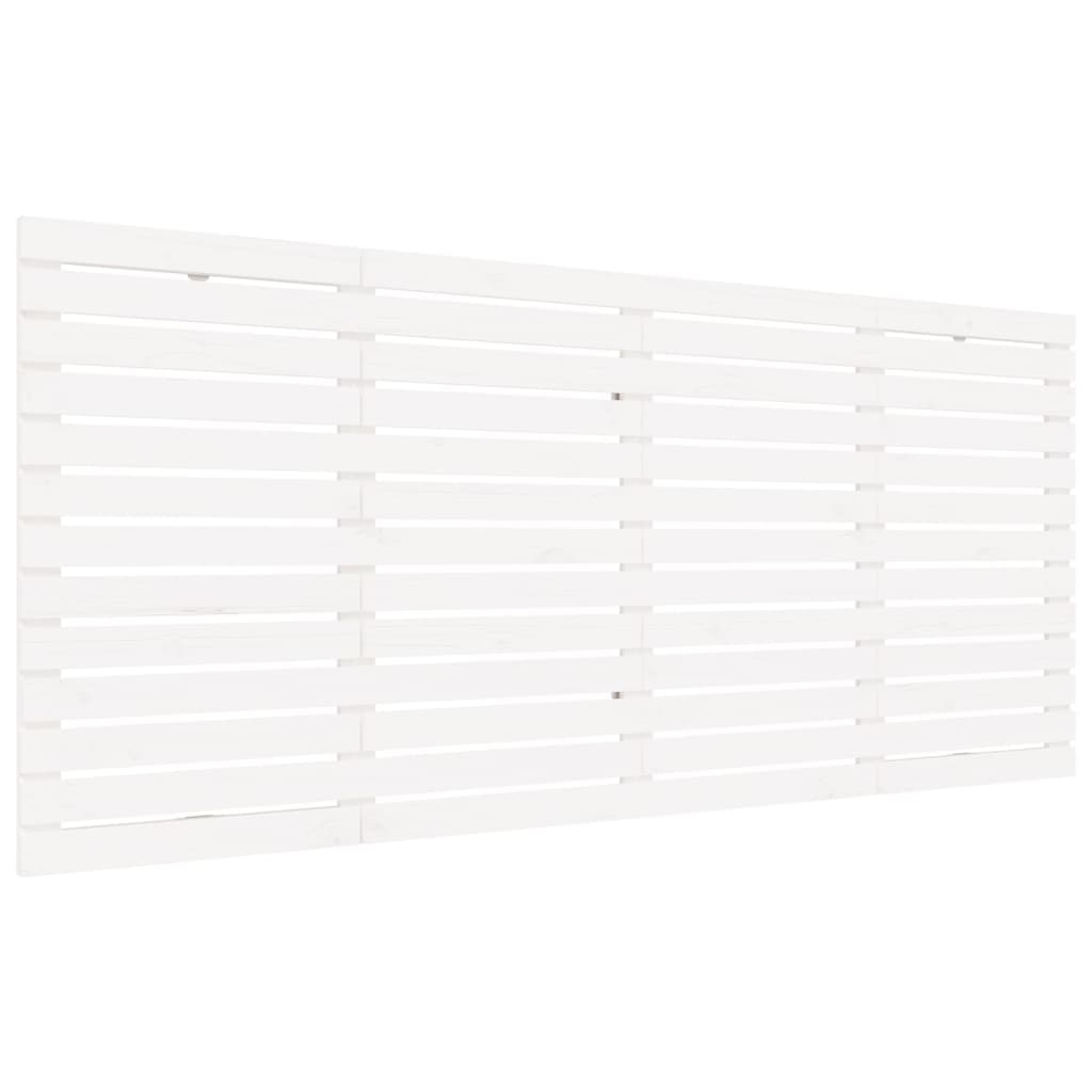 Tăblie de pat pentru perete, alb, 206x3x91,5 cm, lemn masiv pin - Lando