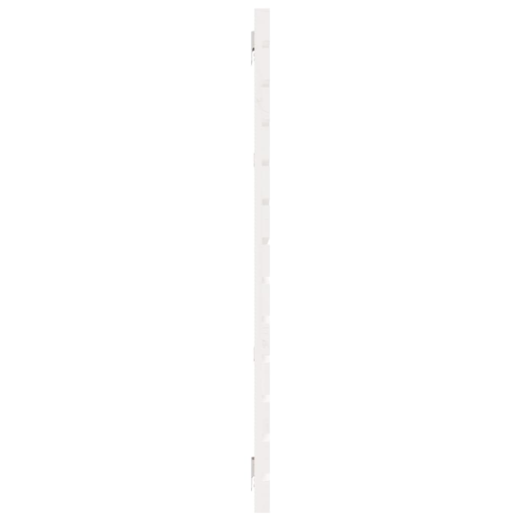 Tăblie de pat pentru perete, alb, 206x3x91,5 cm, lemn masiv pin - Lando