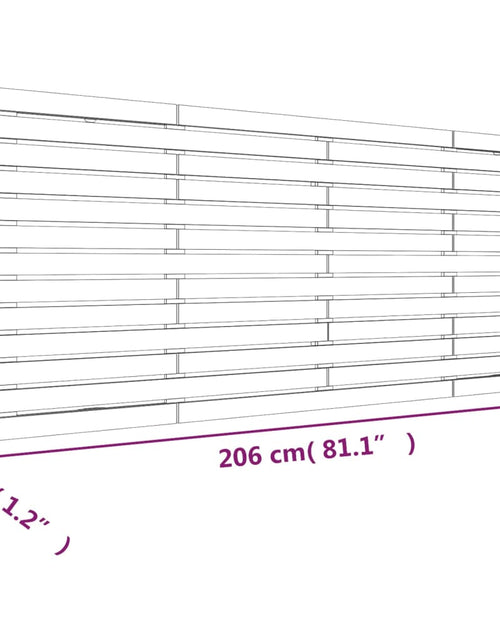 Încărcați imaginea în vizualizatorul Galerie, Tăblie de pat pentru perete, alb, 206x3x91,5 cm, lemn masiv pin - Lando

