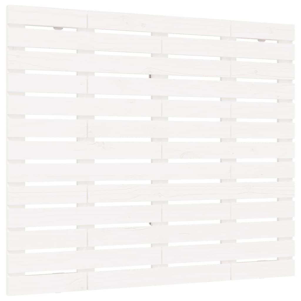 Tăblie de pat pentru perete, alb, 96x3x91,5 cm, lemn masiv pin - Lando